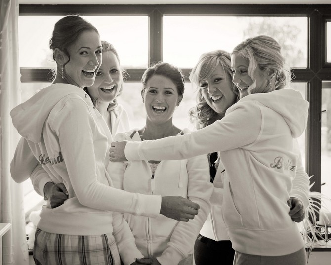 bride and bridesmaids wedding photo